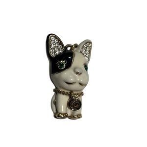 Betsey Johnson Crystal French‎ Bulldog Dog Pendant